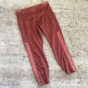 Athleta Ultimate Stash II Legend 7/8 Tights Allyson Felix Terracotta Orange: M/P